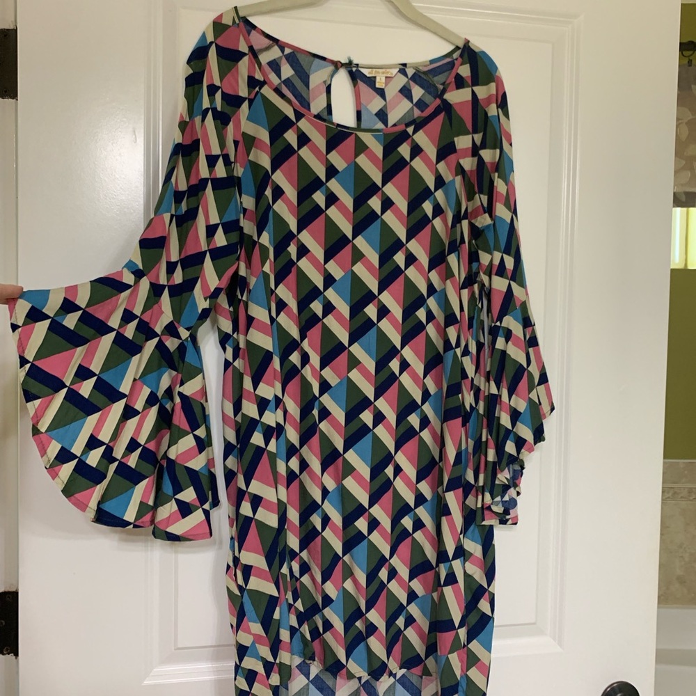 All for Color Bell Sleeve Dress